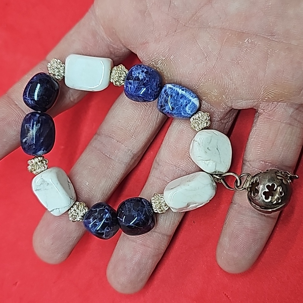 Sterling stone bracelet